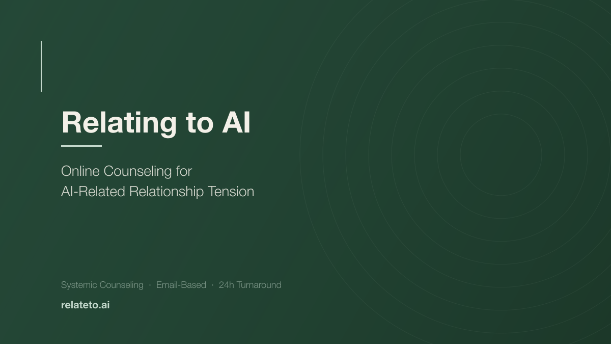 Relate Picture Relating to AI โ Online Counseling for AI-Related Relationship Tension